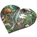 Craft Mushroom Wooden Puzzle Heart View2