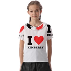 I Love Kimberly Kids  Frill Chiffon Blouse by ilovewhateva