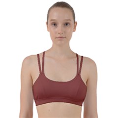 Chestnut Brown	 - 	line Them Up Sports Bra by ColorfulSportsWear