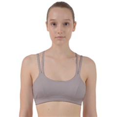 Mushroom Brown	 - 	line Them Up Sports Bra by ColorfulSportsWear