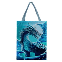 Ice Dragon Classic Tote Bag by ArtByThree