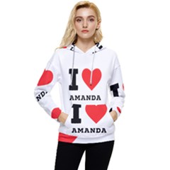 I Love Amanda Women s Lightweight Drawstring Hoodie by ilovewhateva