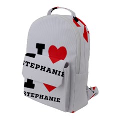 I Love Stephanie Flap Pocket Backpack (large) by ilovewhateva