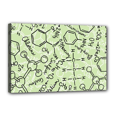 Multicolored Chemical Bond Illustration Chemistry Formula Science Canvas 18  X 12  (stretched) by Jancukart