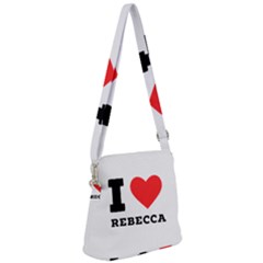 I Love Rebecca Zipper Messenger Bag by ilovewhateva