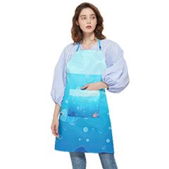 Ai Generated Ocean Sea Fish Aquatic Water Nature Pocket Apron by Pakemis