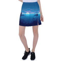 Ai Generated Ocean Sea Water Anime Nautical 2 Tennis Skirt by Pakemis