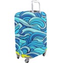 Pattern Ocean Waves Blue Nature Sea Abstract Luggage Cover (Large) View2