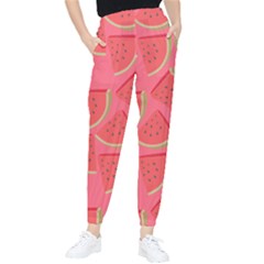 Watermelon Background Watermelon Wallpaper Tapered Pants by Wegoenart