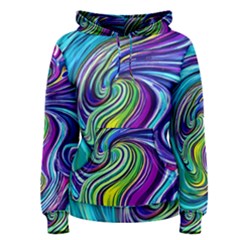 Waves Of Color Women s Pullover Hoodie by GardenOfOphir