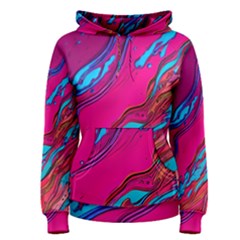 Colorful Abstract Fluid Art Women s Pullover Hoodie by GardenOfOphir