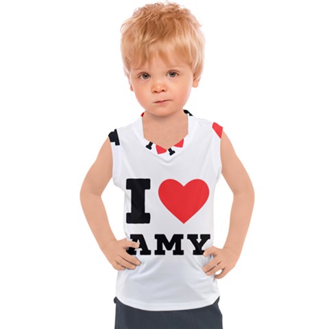 I Love Amy Kids  Sport Tank Top by ilovewhateva