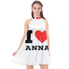 I Love Anna Halter Neckline Chiffon Dress  by ilovewhateva