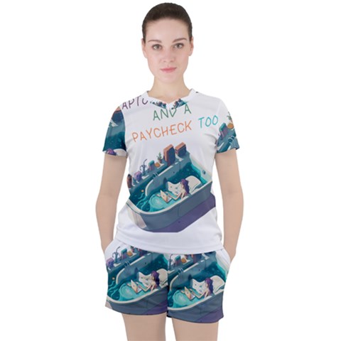 Bubble Entrepreneurship Women s Tee And Shorts Set by jami7ahm