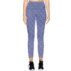 Blue Diamonds Pocket Leggings  by Sparkle