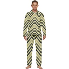 Mute Chevron Men s Long Sleeve Velvet Pocket Pajamas Set by GardenOfOphir