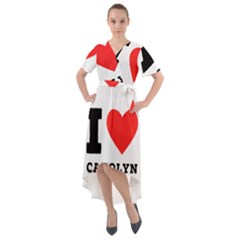 I Love Carolyn Front Wrap High Low Dress by ilovewhateva