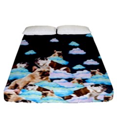 Lovly Dog Fitted Sheet (queen Size) by flowerland