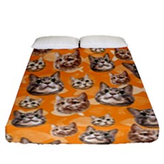 Cat Cute Fitted Sheet (queen Size) by NiOng