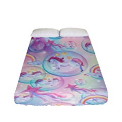 Bubble Unicorn Fitted Sheet (full/ Double Size) by NiOng