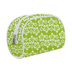 Lime Green Flowers Pattern Make Up Case (small) by GardenOfOphir