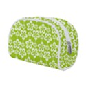 Lime Green Flowers Pattern Make Up Case (Small) View2