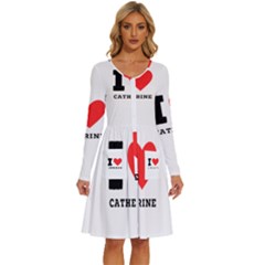 I Love Catherine Long Sleeve Dress With Pocket by ilovewhateva