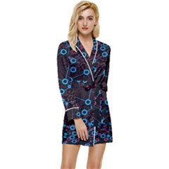 Artificial Intelligence Network Long Sleeve Satin Robe by Semog4