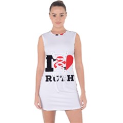 I Love Ruth Lace Up Front Bodycon Dress by ilovewhateva