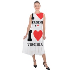 I Love Virginia Midi Tie-back Chiffon Dress by ilovewhateva