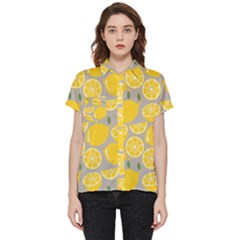 Lemon Background Lemon Wallpaper Short Sleeve Pocket Shirt by Semog4