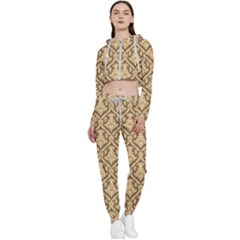 Pattern 243 Cropped Zip Up Lounge Set by GardenOfOphir