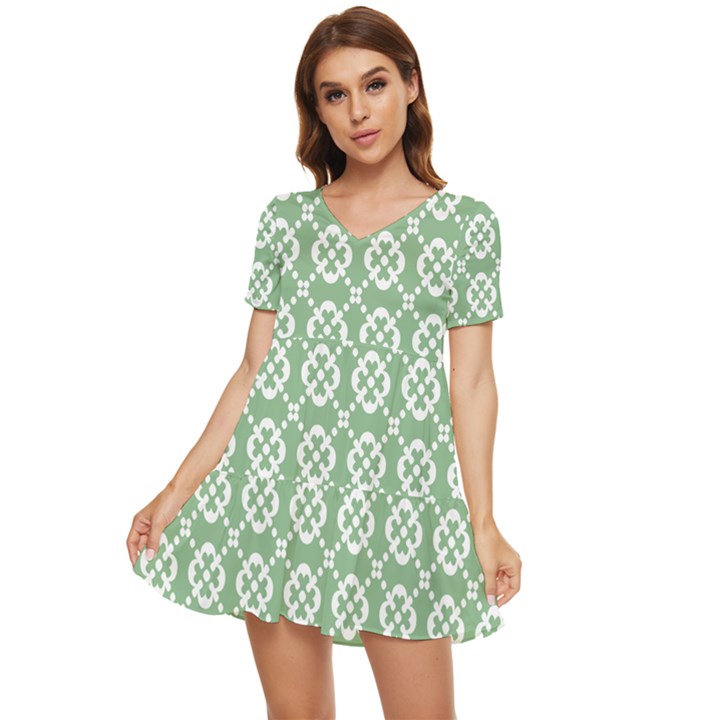 Pattern 298 Tiered Short Sleeve Babydoll Dress