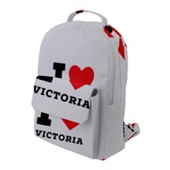 I Love Victoria Flap Pocket Backpack (large) by ilovewhateva