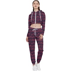 Pattern 312 Cropped Zip Up Lounge Set by GardenOfOphir