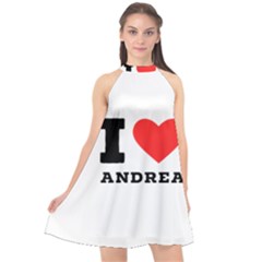 I Love Andrea Halter Neckline Chiffon Dress  by ilovewhateva