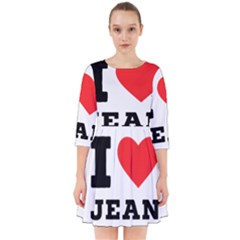 I Love Jean Smock Dress by ilovewhateva