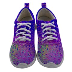 Psychedelic Retrovintage Colorful Women Athletic Shoes by Semog4