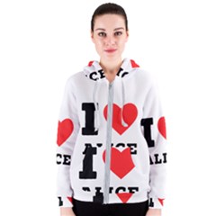 I Love Alice Women s Zipper Hoodie by ilovewhateva