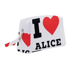 I Love Alice Wristlet Pouch Bag (medium) by ilovewhateva