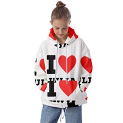 I Love Julia  Kids  Oversized Hoodie by ilovewhateva