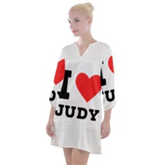 I Love Judy Open Neck Shift Dress by ilovewhateva