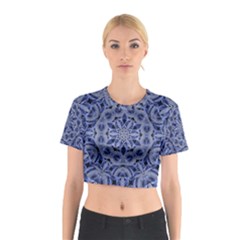 Mandala Pattern Rosette Kaleidoscope Abstract Cotton Crop Top by Jancukart