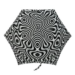 Monochrome Symmetry Abstract Mini Folding Umbrellas by Jancukart