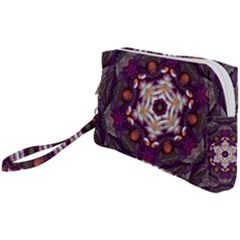 Rosette Kaleidoscope Mosaic Abstract Background Art Wristlet Pouch Bag (small) by Jancukart