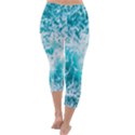 Tropical Blue Ocean Wave Capri Winter Leggings  View4