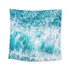 Tropical Blue Ocean Wave Square Tapestry (small) by Jack14