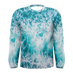 Tropical Blue Ocean Wave Men s Long Sleeve Tee by Jack14