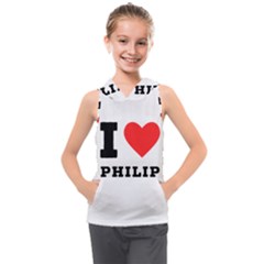 I Love Philip Kids  Sleeveless Hoodie by ilovewhateva