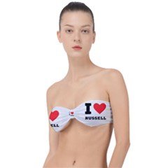 I Love Russell Classic Bandeau Bikini Top  by ilovewhateva